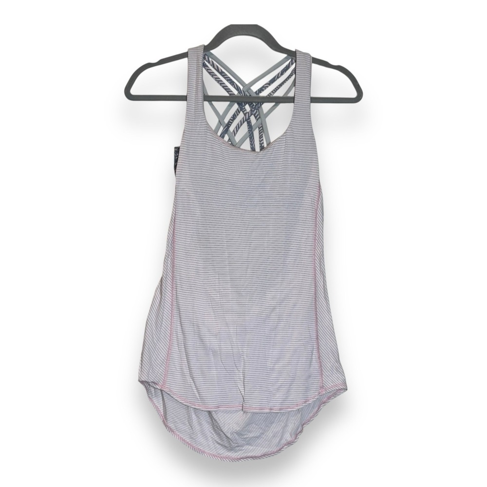 Lululemon Top Women 6 Slay The Studio 2-in-1 Tank Tiger Space Dye Athleisure Gym